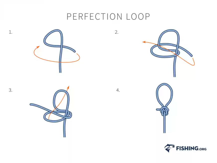 how to tie fishing knot, perfection loop