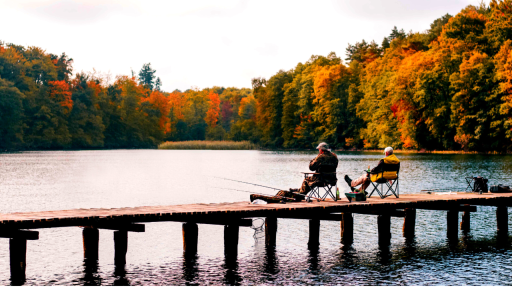 fishing in the lake